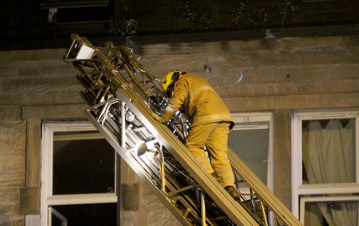 Fifty firefighter’s tackle blaze at Lower Granton Road flat