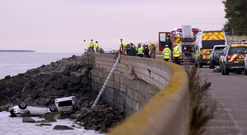 Two cars discovered in the sea at Granton