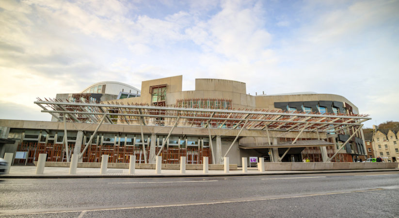 Man arrested following incident outside Scottish Parliament