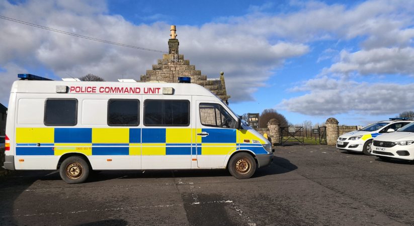 Police remain at Craigmillar Castle following yesterday’s incident