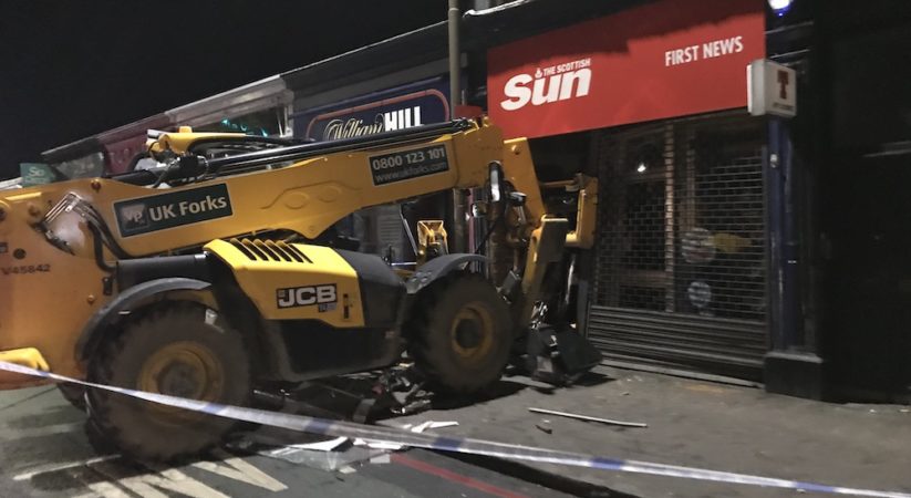Police appeal for witnesses after digger strikes shop in Chesser