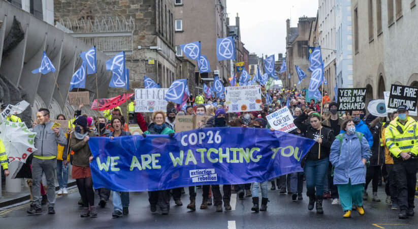 In Pictures: Climate protesters gather in Edinburgh