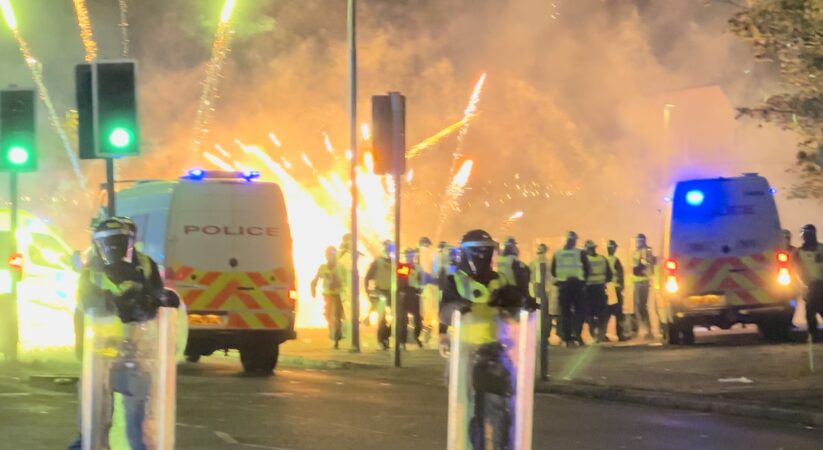 Officers injured after being pelted with fireworks and petrol bombs during Bonfire night chaos in Niddrie